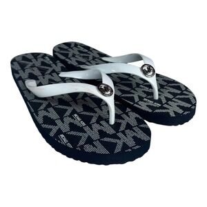 MICHAEL KORS Flip Flop Sandals MK SIGNATURE Logo Jet-Set Jelly Flaw Scuff‎ Mark